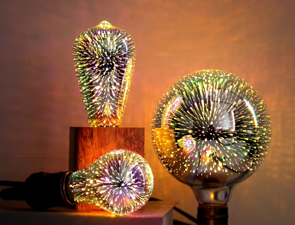 3D Fireworks Glow LED Light Bulbs